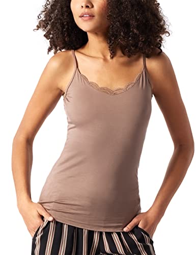 Schiesser Damski Top Spaghetti, Bielizna Brązowa, 40