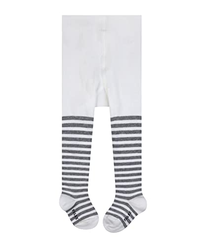 FALKE Uniseks - niemowlęta Rajstopy Stripe B TI Zrównoważona Bawełna grube z wzorem 1 Para, Biały (Off-White 2041), 80-92 (12-18 miesiące)