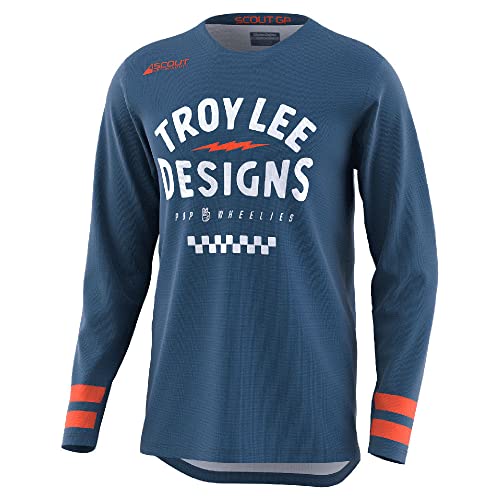 Troy Lee Designs Motocross Scout GP Ride ON z długim rękawem wygodne dopasowanie, niebieski, S
