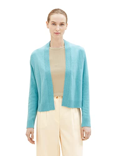 TOM TAILOR Damski kardigan Basic Cardigan z dzianiny, 33158-letni morski melanż, 3XL