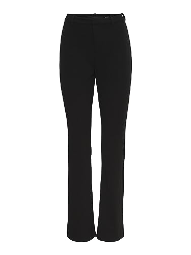 VERO MODA Spodnie damskie wyeksponowane normalna wysokość pasa S30Black