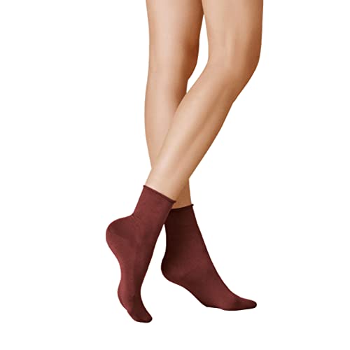 KUNERT Damskie skarpety Sensual Cotton Sod Strick, bordowy, 35-38 EU
