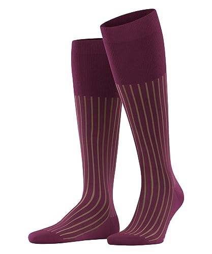 FALKE Mężczyźni Shadow M KH Bawełna długie z wzorem 1 Para, Czerwony (Red Plum 8236), 41-42