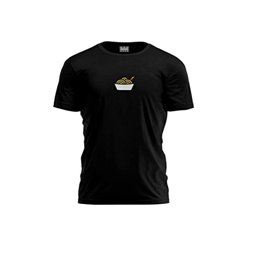 Bona Basics, Męski T-shirt z cyfrowym nadrukiem,% 100 bawełna, czarny, na co dzień, męskie topy, rozmiar: M, czarny, M