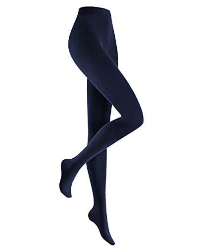 Hudson Damskie rajstopy 015711 RELAX FINE, nieprzezroczyste, rajstopy, niebieskie, z dużą zawartością bawełny, bardzo miękkie i miękkie, komfortowy ściągacz bez ucisku, morski, 44-46