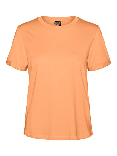 VERO MODA Vmpaula S/S Noos T-Shirt damski, Mock Orange, XXL