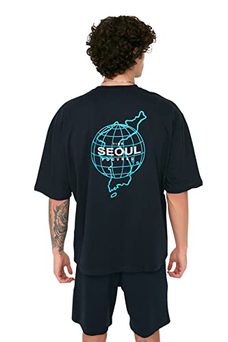TRENDYOL T-shirt męski, grantowy, M