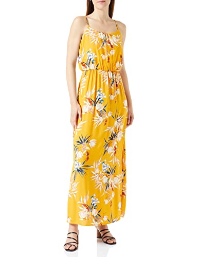 ONLY Damska sukienka maxi z nadrukiem, Golden Yellow/Aop:333 Devon, 44