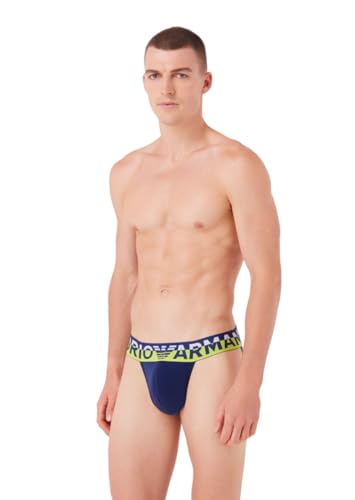 Emporio Armani Męski pasek jockstrap Megalogo Jock Strap, niebieski (Ink), S