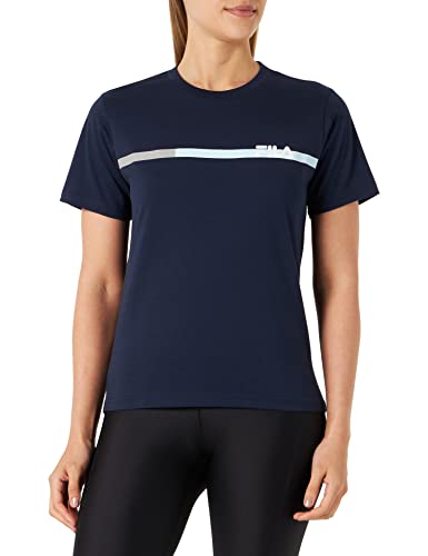 FILA Damska koszulka Stevi Block Stripes, Black Iris, L, Black Iris, L