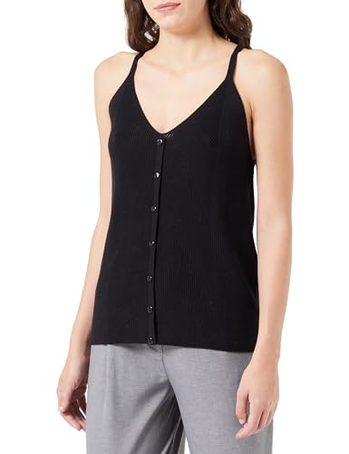 VERO MODA Women's VMNEWLEXSUN Strap Button GA Top, czarny, XS, czarny, XS