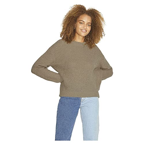 JACK & JONES Damski sweter Jjxx Jxember Ls Fluffy Solid Cneck Knit Noos, beż, XS
