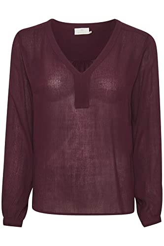 KAFFE Amber L/S Bluzka Min 2, Dark Jewel, 46 damska