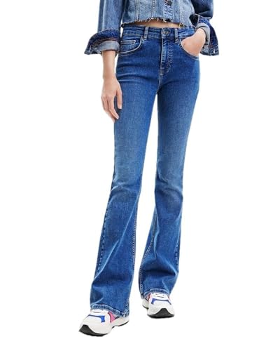 Desigual Damskie spodnie swobodne, Niebieski, 40