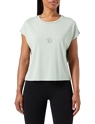 Koton Damska koszulka z nadrukiem Back Detail Modal Mix, Zielony (750), XL