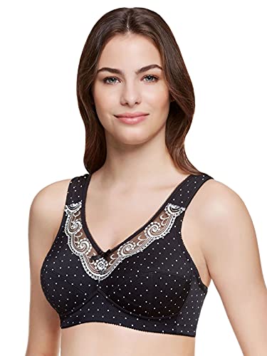 Susa Damski biustonosz bez fiszbin, wielokolorowy (czarny nadruk 079)., 110D