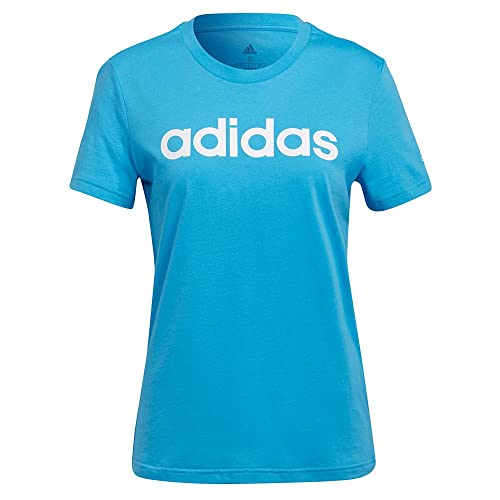 adidas Damska koszulka W Lin, Aplikacja Sky Rush/Biały, XS