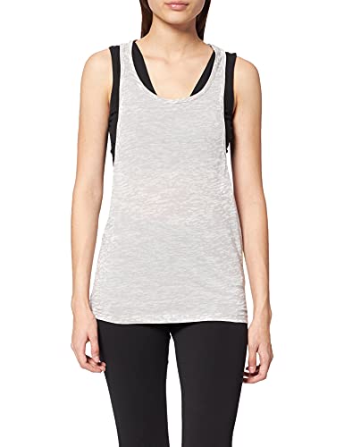Urban Classics Damski sportowy top Ladies Melange Burnout Loose Tank, szary (Grey 00111), XL