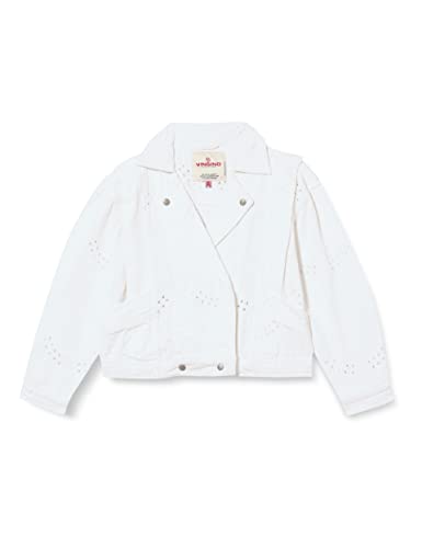 Vingino Dziewczęce Tizia Broderie Jackets, Real White, 140 cm