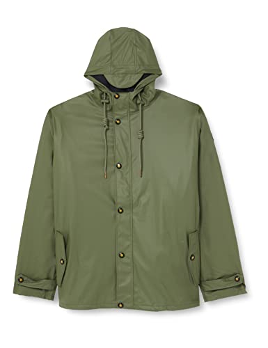 Ankerglut Męska kurtka przeciwdeszczowa Regenjacke Mit Kapuze Wasserdicht Wetterfest Übergangsjacke #Ankerglutreise Herren, Oliwka, 6XL