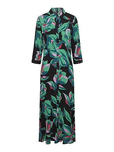 YAS Damska sukienka Yassavanna Long Shirt Dress S. Noos, Black 3, L