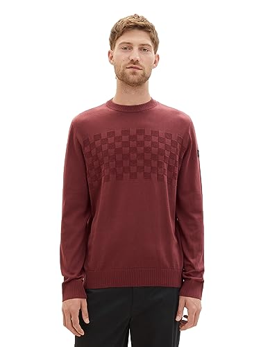 TOM TAILOR sweter męski, 32220 – Burned Bordeaux Red, XXL