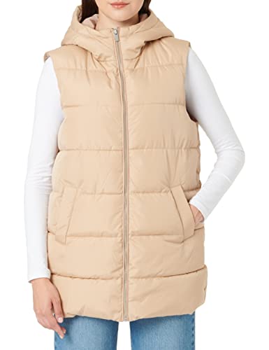 Vila Damska kamizelka Vitate S/L Puffer Vest-Noos, sesame, 36