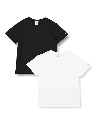 Champion Damska koszulka z logo American Classics (2 sztuki), biały i czarny, XL
