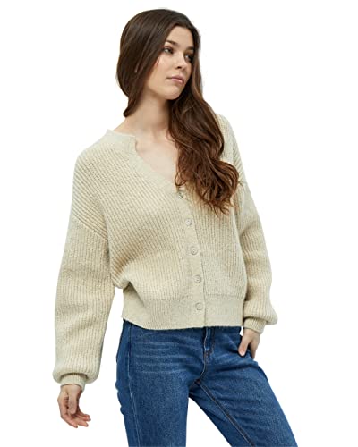 Peppercorn Damski kardigan Gia z dekoltem w serek, migdałowe mleko melange, L
