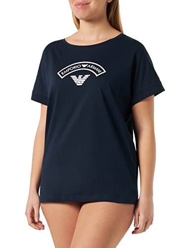 Emporio Armani Underwear Logomania T-shirt damski, granatowy, XS, morski, XS