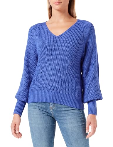 JDY Jdyjusty L/S dekolt w serek Knt Noos sweter damski, niebieski (Dazzling Blue), XS