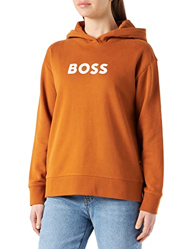 BOSS Damska bluza z kapturem, Dark Orange805, L