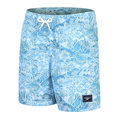 Speedo Szorty wodne z nadrukiem 38 cm, alpejski niebieski/basen/biały, M, niebieski (Alpine Blue) / biały, M