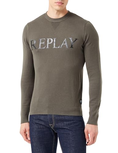 Replay Sweter męski, 432 DARK MILITARY, L
