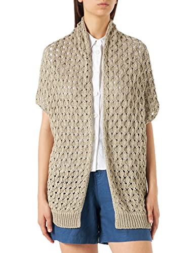 United Colors of Benetton Sweter damski kardigan, Bianco Sporco 98q, L