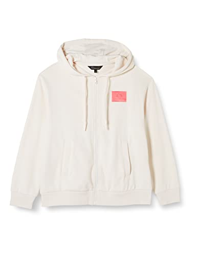 Armani Exchange Damska bluza z kapturem, ściągacze, naszywka z logo na przodzie, ISO, ekstra mała