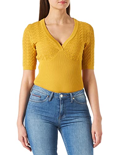 Morgan Sweter damski FINE Gauge-MC, Jaune, XL