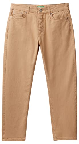 United Colors of Benetton Spodnie męskie 480rue00k dżinsy, beżowe 393, 24, Beżowy 393, 48