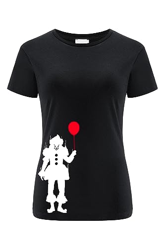 ERT GROUP oryginalny i oficjalnie licencjonowany horror czarny t-shirt damski wzór It 031, dwustronny druk rozmiar XL, It 031 Czarny 2, XL