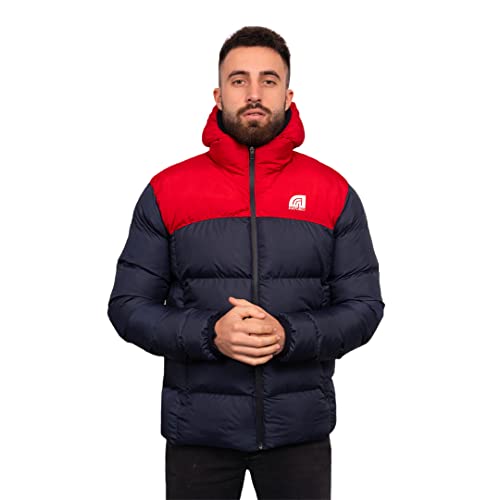 Just Emporio Męska kurtka z kapturem dla dorosłych, czerwona/granatowa, XL, RED/NAVY, XL