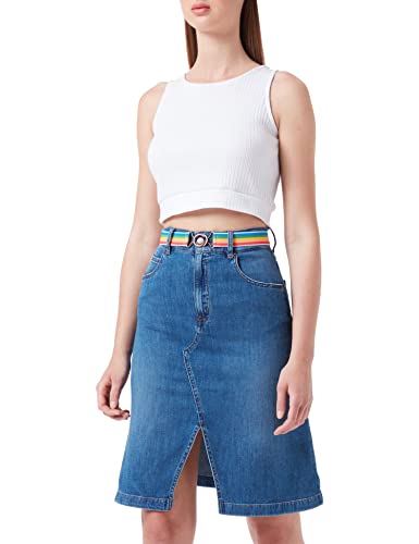 Love Moschino Light Linen-Tencel Mieszanka Denim Spódnica damska, Denim Blue Medium, 38