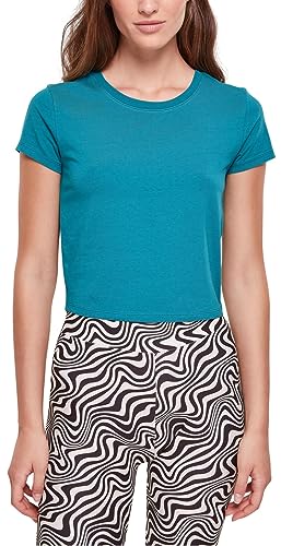 Urban Classics Damska koszulka ze stretchu z dżerseju Cropped Tee zielona Basics, Casual Wear, Streetwear, zielony, M