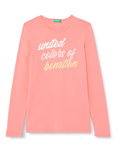 United Colors of Benetton Koszulka dziewczęca z krótkim rękawem, Arancione 1r0, L (Krótki)