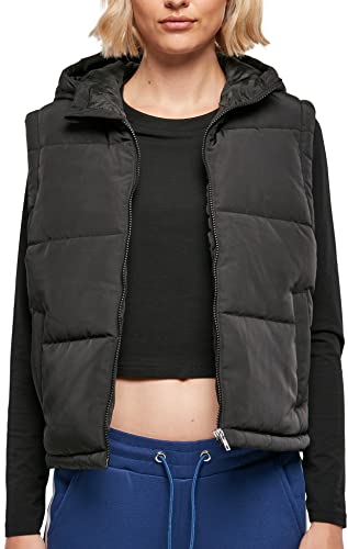 Urban Classics Damska kamizelka puchowa z diagonalu z recyklingu, Czarny, XXL