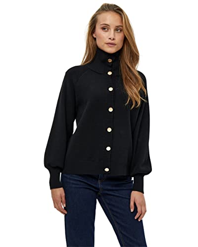 Peppercorn Damski kardigan Rosalia z wysokim dekoltem 9, czarny, XS