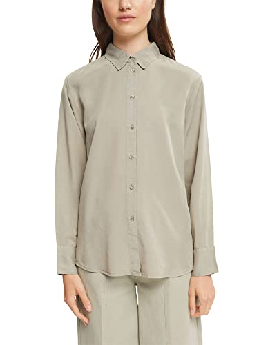 ESPRIT Z Tencel™: Bluzka koszulowa, 265/Pale Khaki, XL