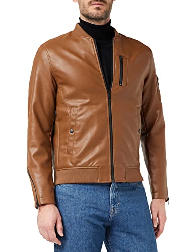 Jack&JONES Męska kurtka bomberka, koniak, L