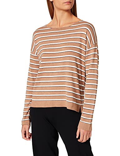 Gerry Weber Sweter damski, Brązowy/ecru/biały kółko, 34