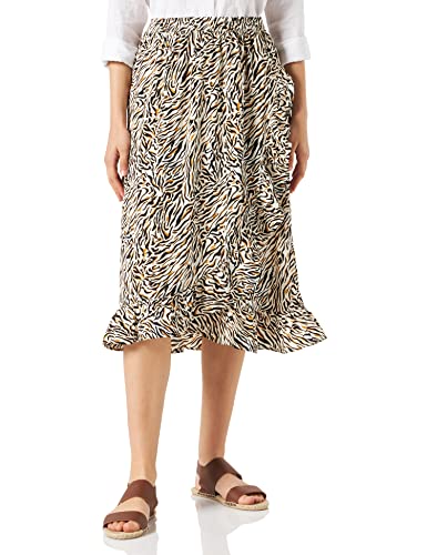 ONLY Damska spódnica Onlolivia Long Wrap WVN Noos, Cloud Dancer/Aop: sanny Zebra, S