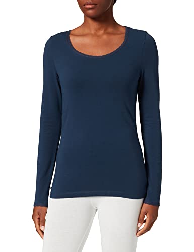Noa Noa Noa Noos Organic Cotton Lace T-Shirt damski, Dress Blues, XS